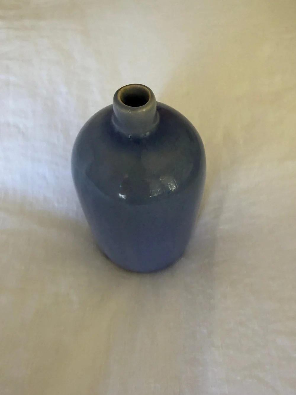 Crate & Barrel Perry Vase Tall in Blue